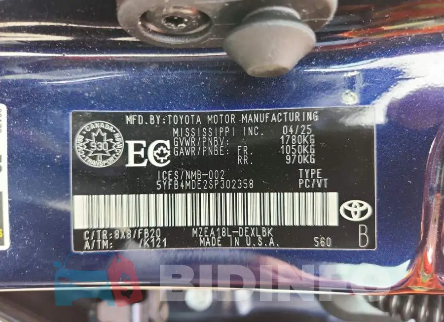 5YFB4MDE2SP302358 Photo# 12