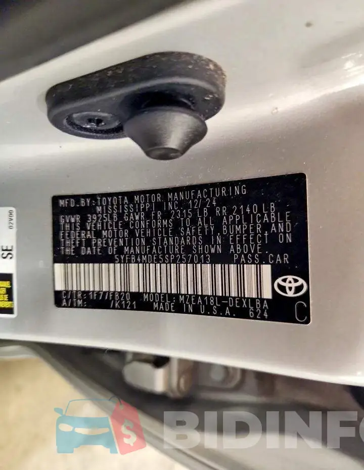 5YFB4MDE5SP257013 Photo# 12