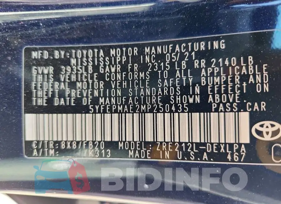 5YFEPMAE2MP250435 Photo# 12