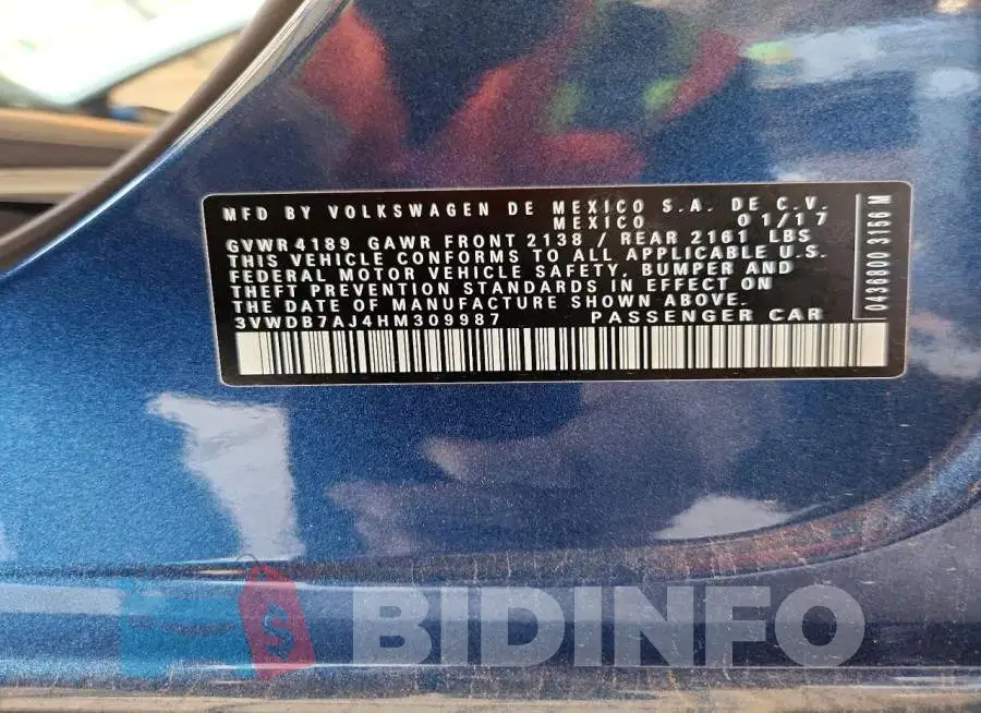 3VWDB7AJ4HM309987 Photo# 12