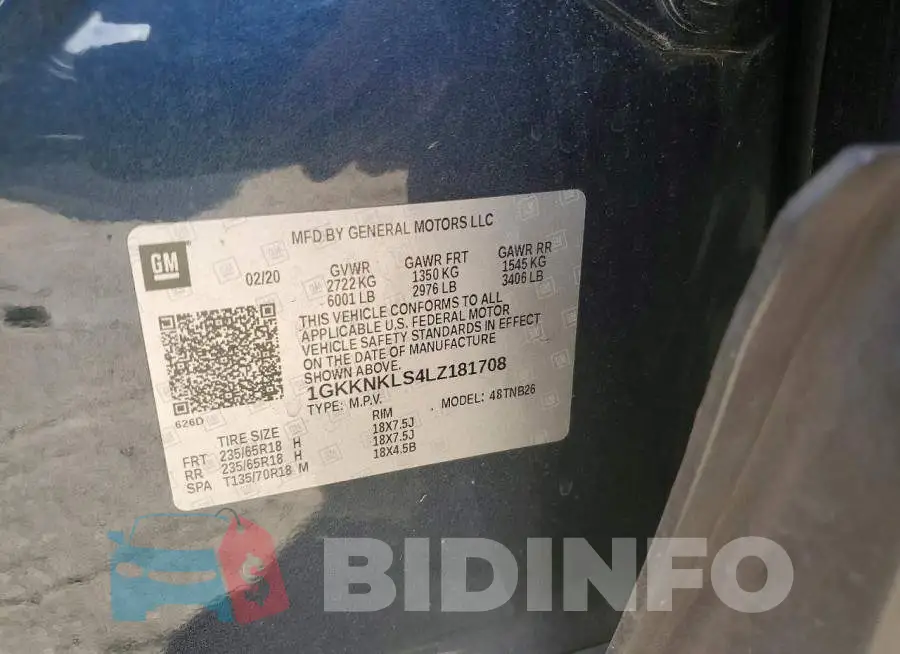 1GKKNKLS4LZ181708 Photo# 13