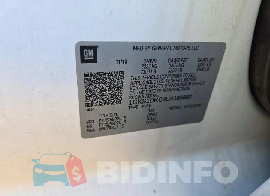 1GKS1DKC4LR185887 Photo# 14