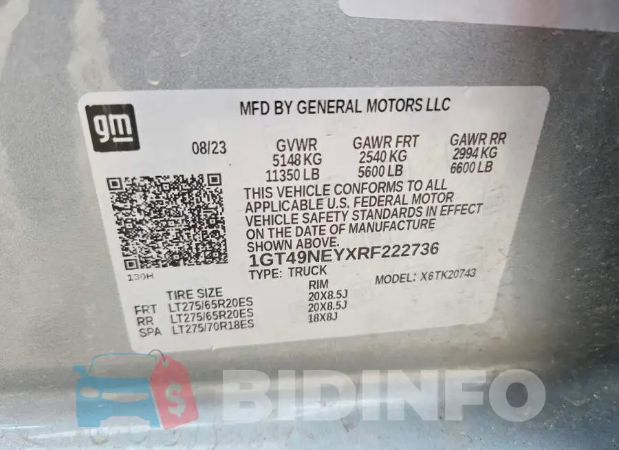 1GT49NEYXRF222736 Photo# 13