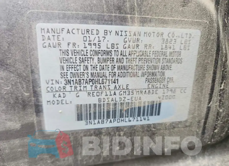 3N1AB7AP0HL671141 Photo# 12
