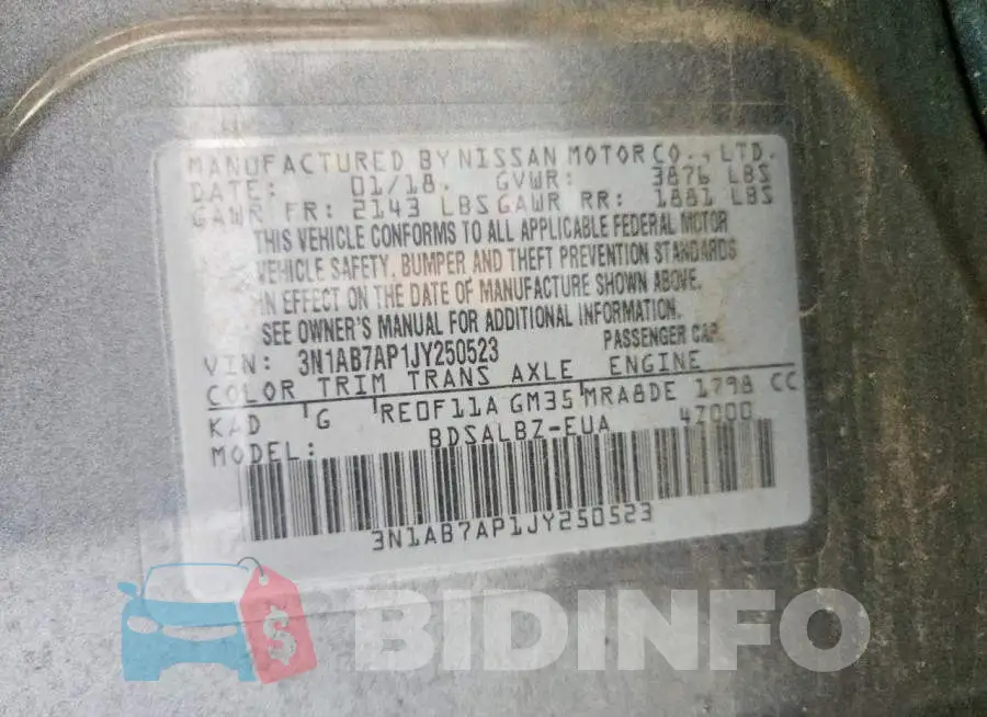 3N1AB7AP1JY250523 Photo# 12