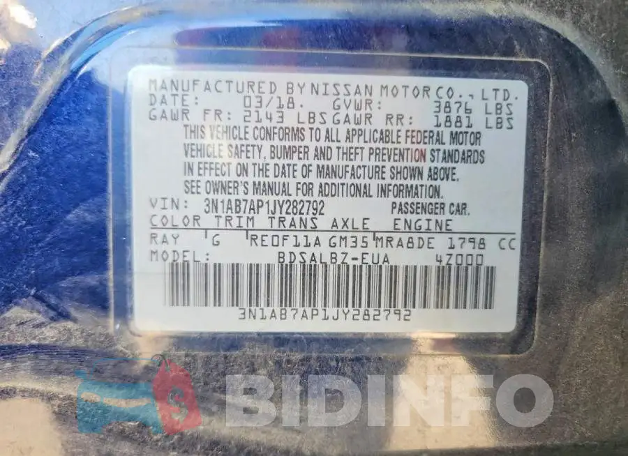 3N1AB7AP1JY282792 Photo# 12