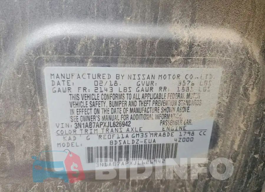3N1AB7APXJL626942 Photo# 12