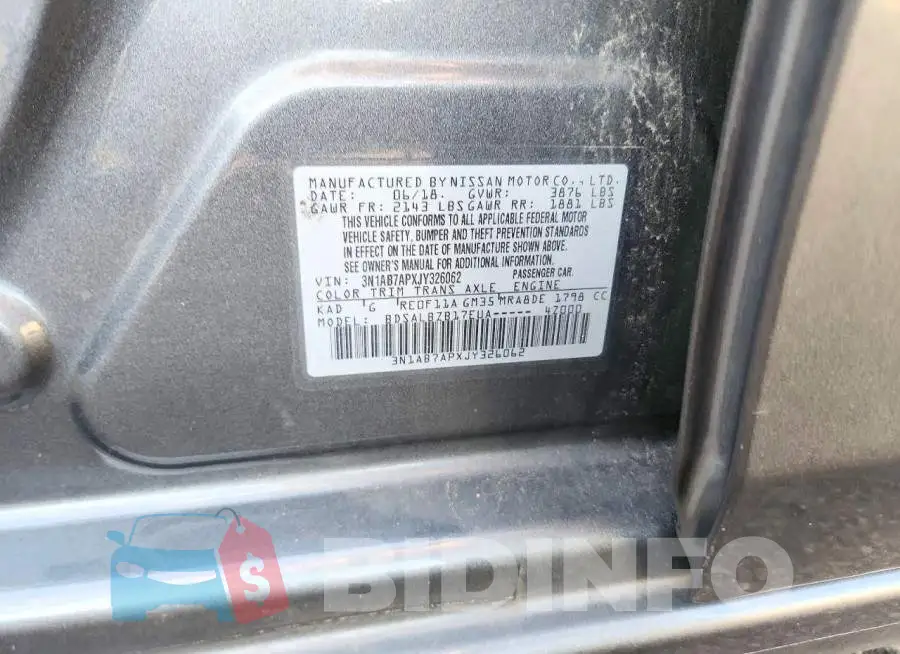 3N1AB7APXJY326062 Photo# 12