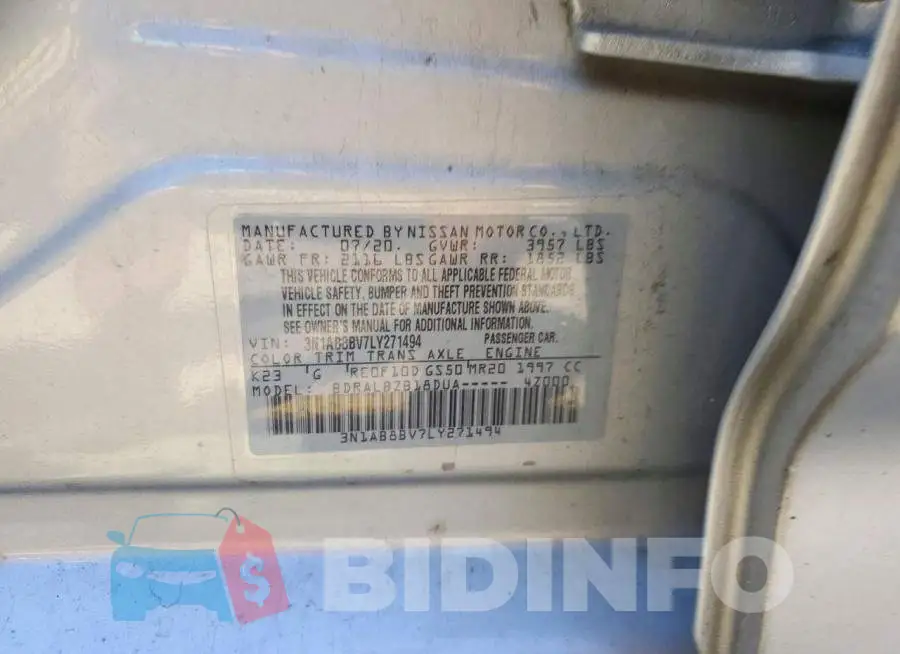 3N1AB8BV7LY271494 Photo# 13