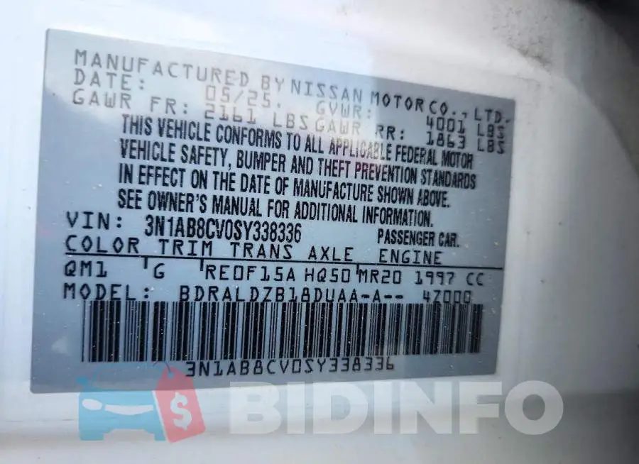 3N1AB8CV0SY338336 Photo# 12