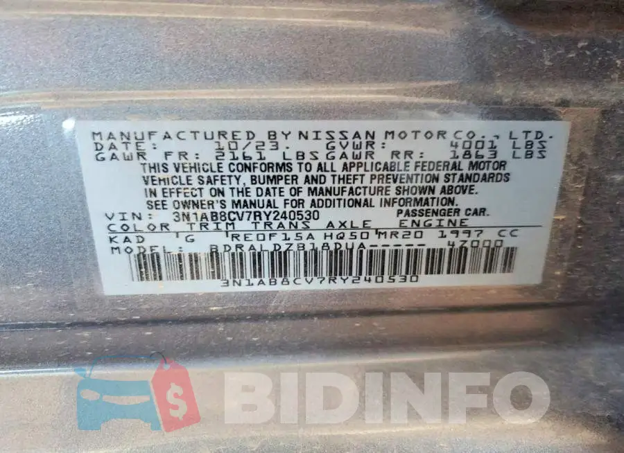 3N1AB8CV7RY240530 Photo# 13