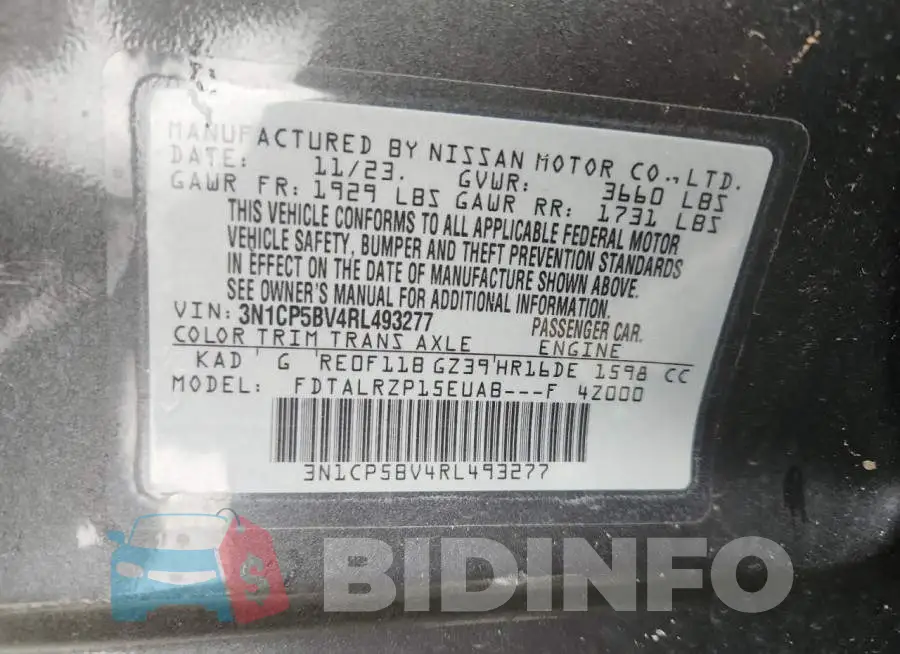 3N1CP5BV4RL493277 Photo# 13