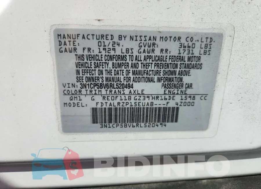 3N1CP5BV6RL520494 Photo# 12