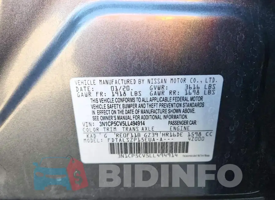 3N1CP5CV5LL494914 Photo# 12