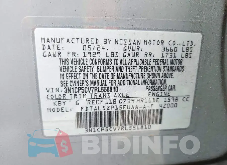 3N1CP5CV7RL556810 Photo# 12