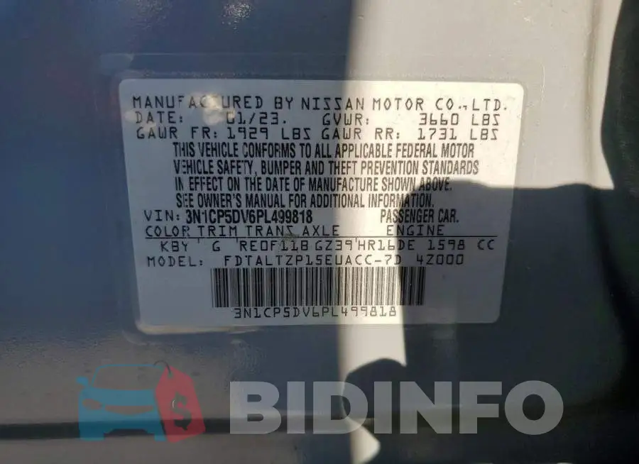 3N1CP5DV6PL499818 Photo# 13