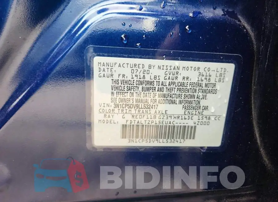 3N1CP5DV9LL532417 Photo# 13