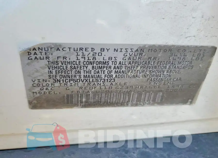 3N1CP5DVXLL573123 Photo# 13