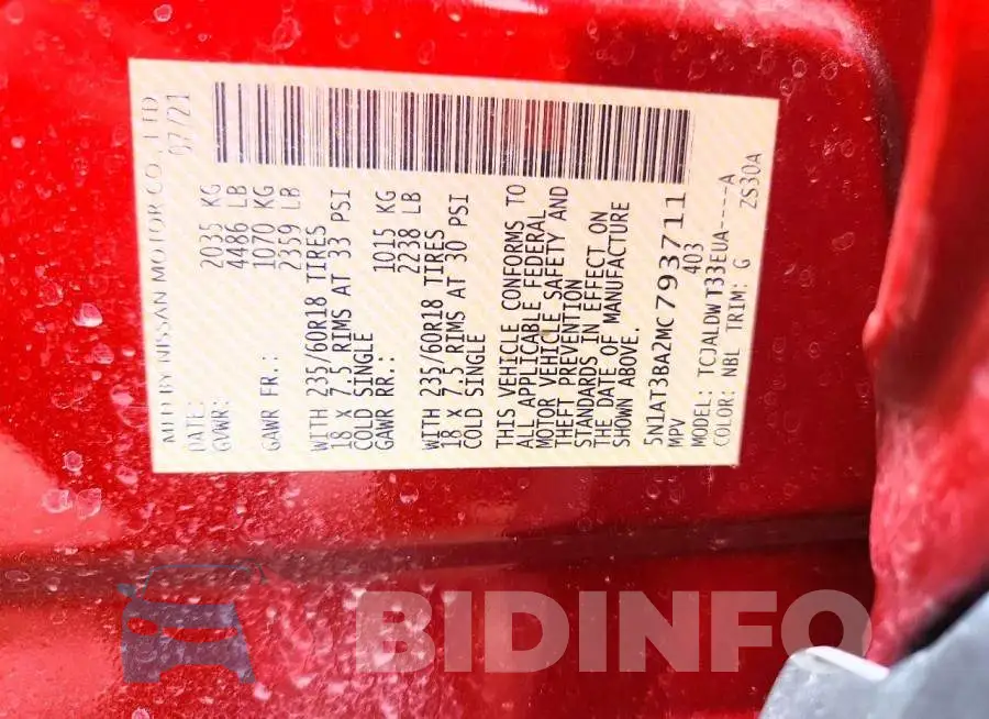 5N1AT3BA2MC793711 Photo# 13