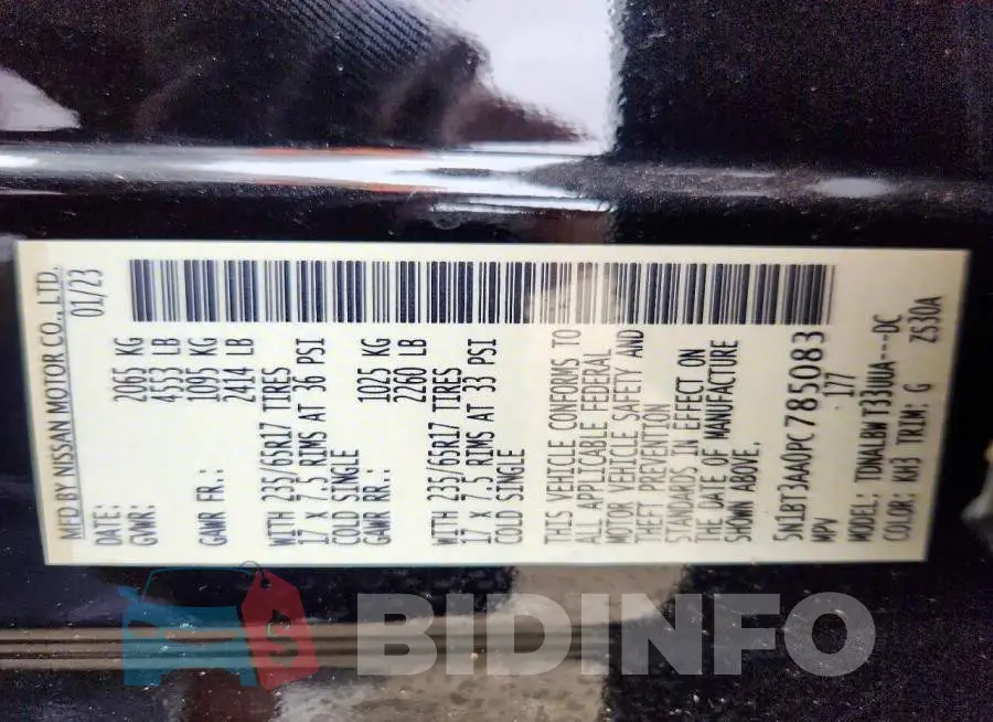 5N1BT3AA0PC785083 Photo# 14