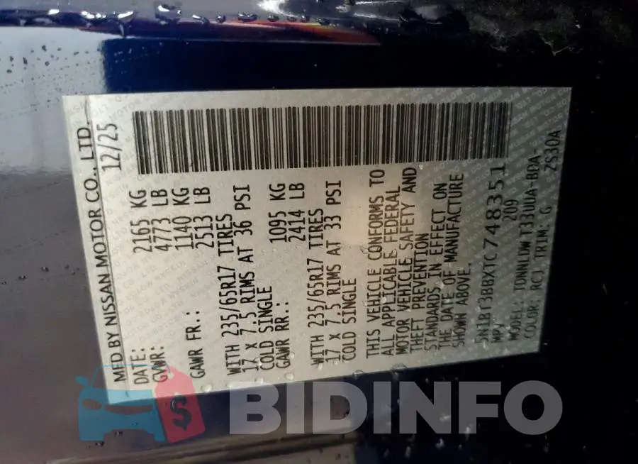 5N1BT3BBXTC748351 Photo# 13