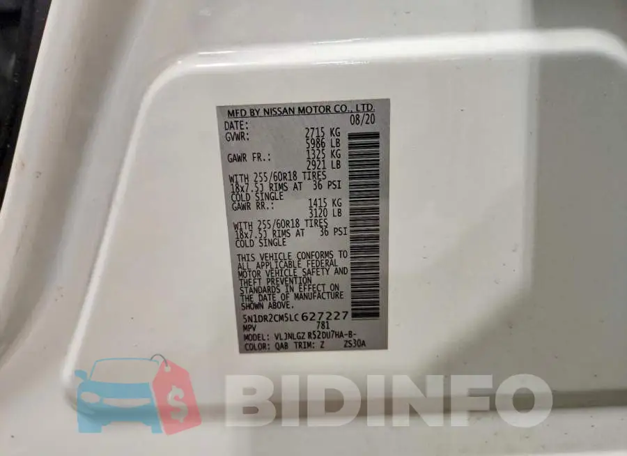 5N1DR2CM5LC627227 Photo# 14