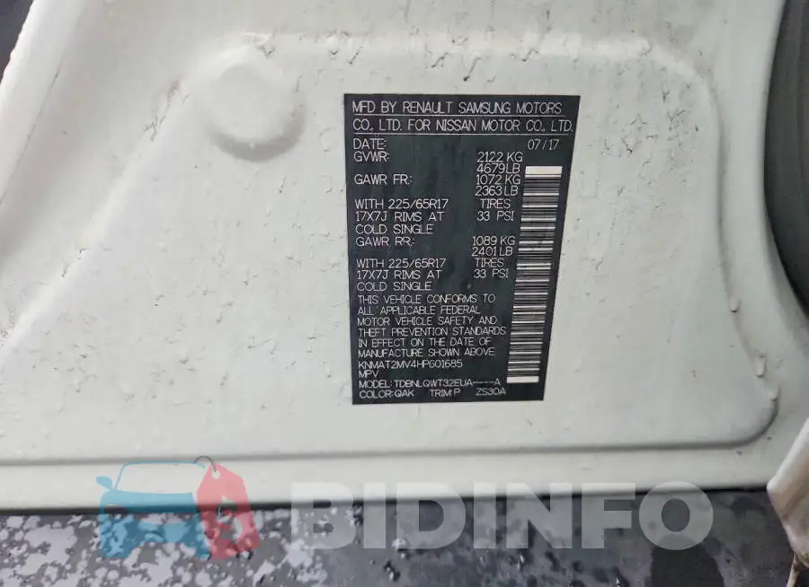 KNMAT2MV4HP601685 Photo# 13