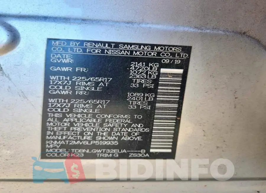 KNMAT2MV6LP519935 Photo# 13