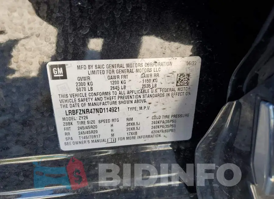 LRBFZNR47ND114921 Photo# 13