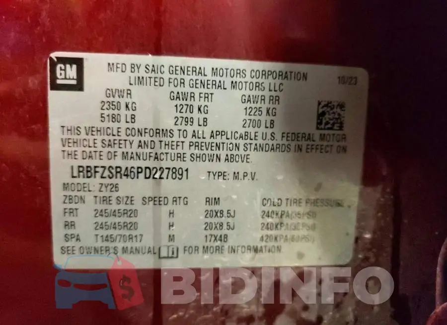 LRBFZSR46PD227891 Photo# 13