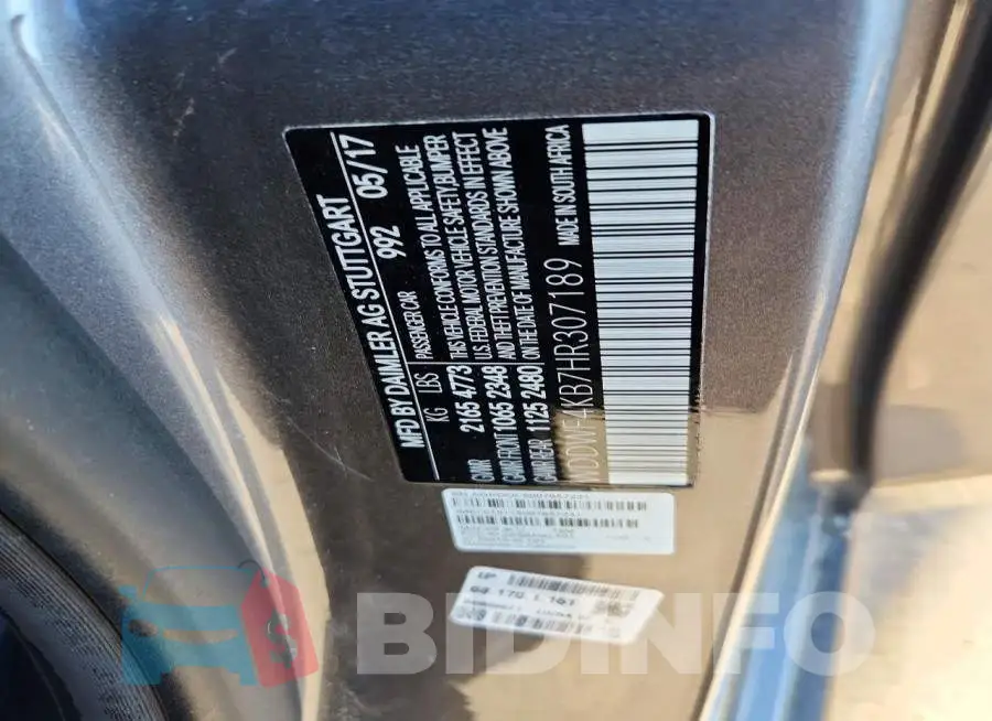 WDDWF4KB7HR307189 Photo# 12
