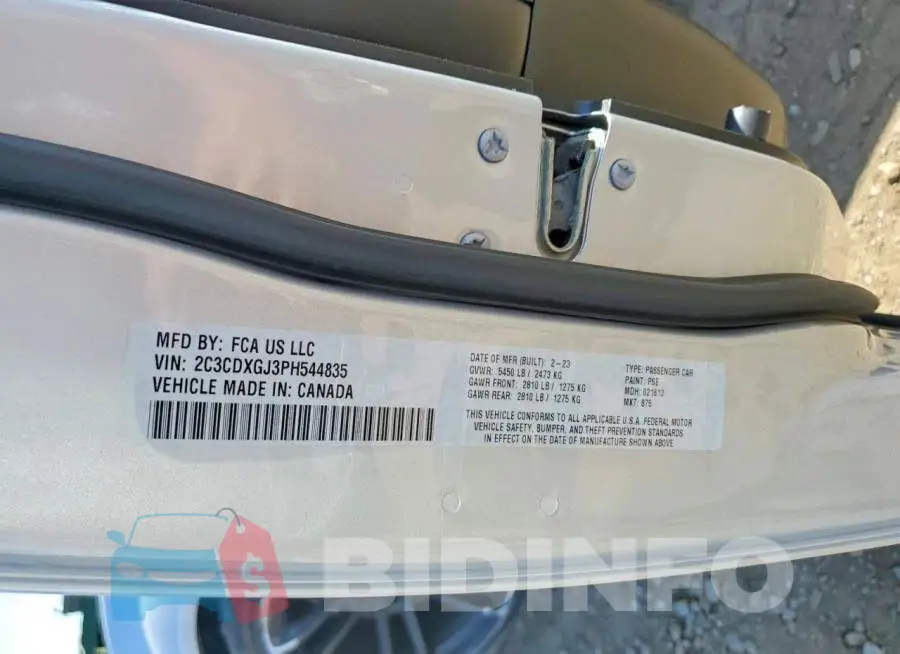 2C3CDXGJ3PH544835 Photo# 12