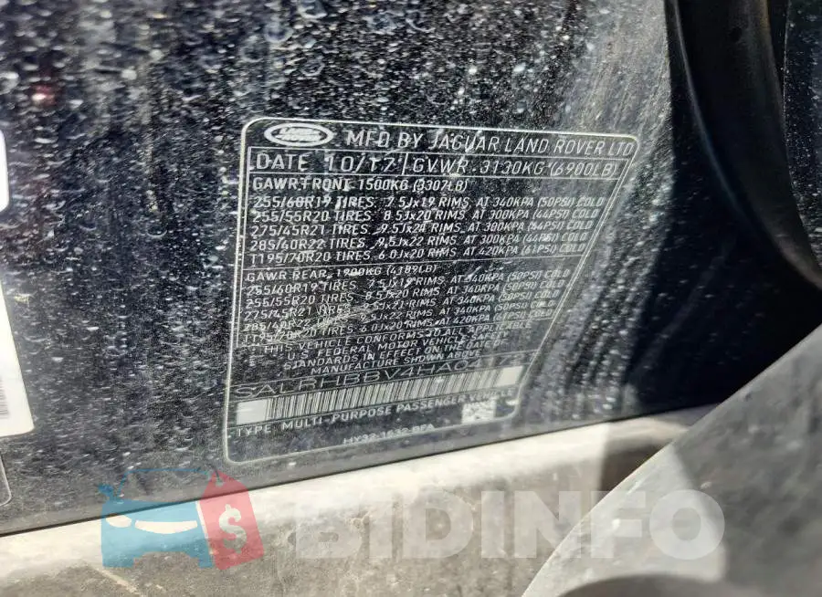 SALRHBBV4HA041721 Photo# 13