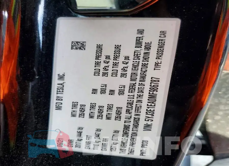 5YJ3E1EA0MF986787 Photo# 13
