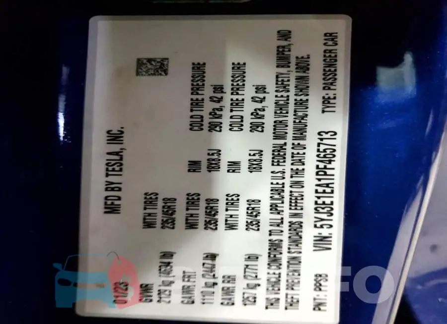 5YJ3E1EA1PF465713 Photo# 13