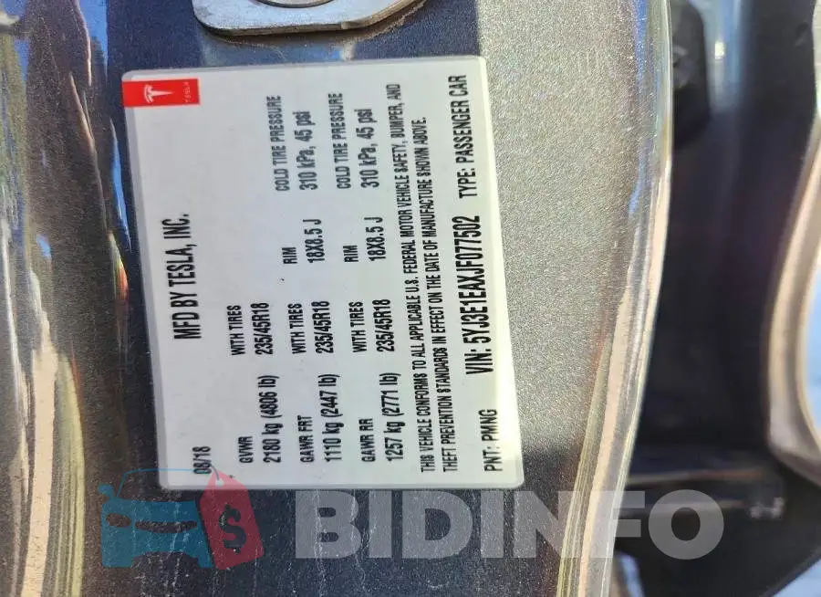 5YJ3E1EAXJF077502 Photo# 12