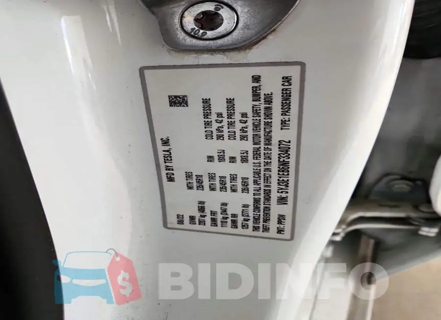 5YJ3E1EB6NF334072 Photo# 12