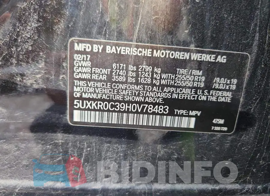 5UXKR0C39H0V78483 Photo# 13