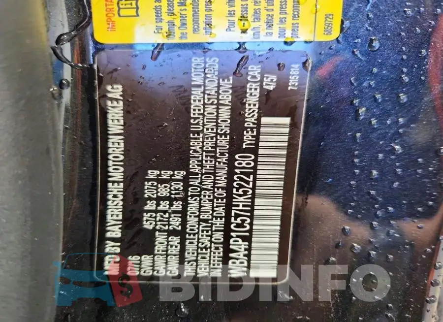 WBA4P1C57HK522180 Photo# 13