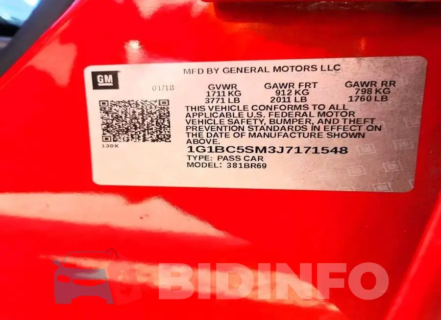 1G1BC5SM3J7171548 Photo# 13