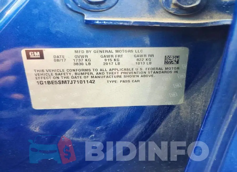 1G1BE5SM7J7101142 Photo# 12