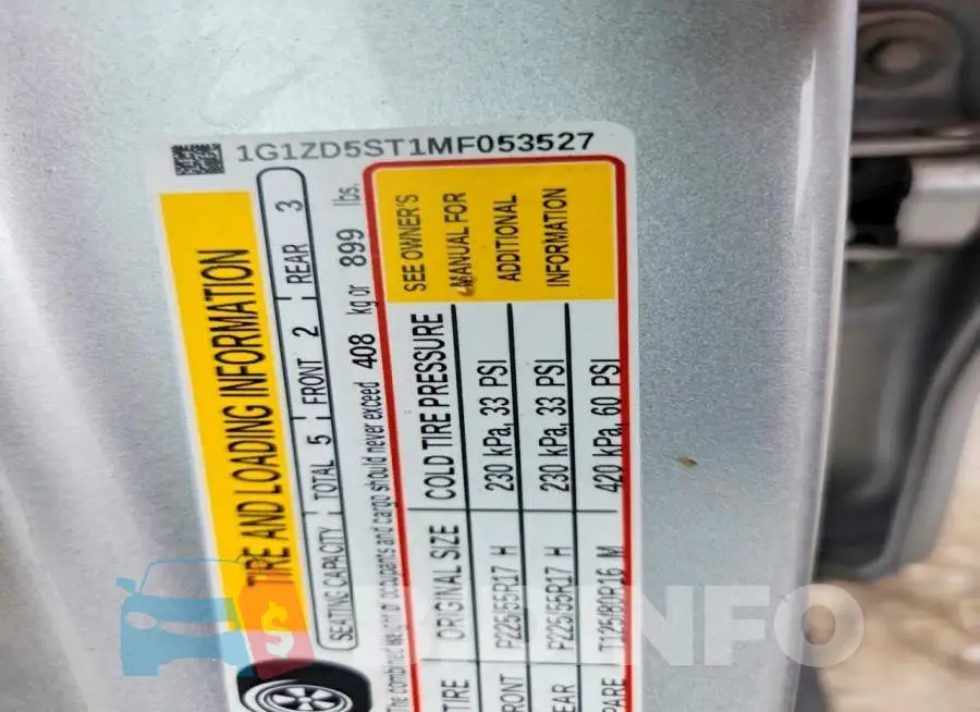 1G1ZD5ST1MF053527 Photo# 13
