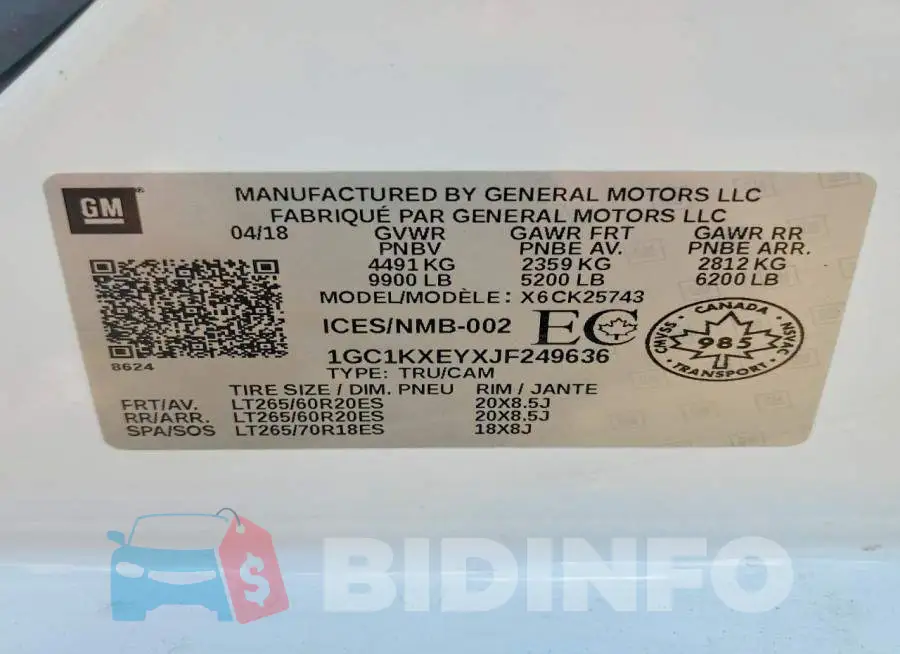 1GC1KXEYXJF249636 Photo# 12