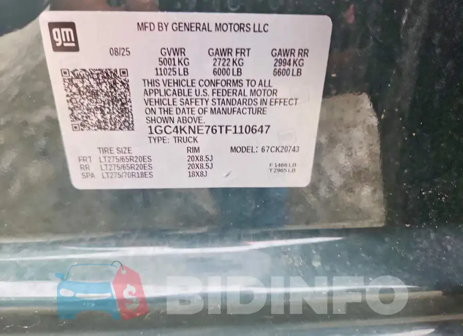 1GC4KNE76TF110647 Photo# 13