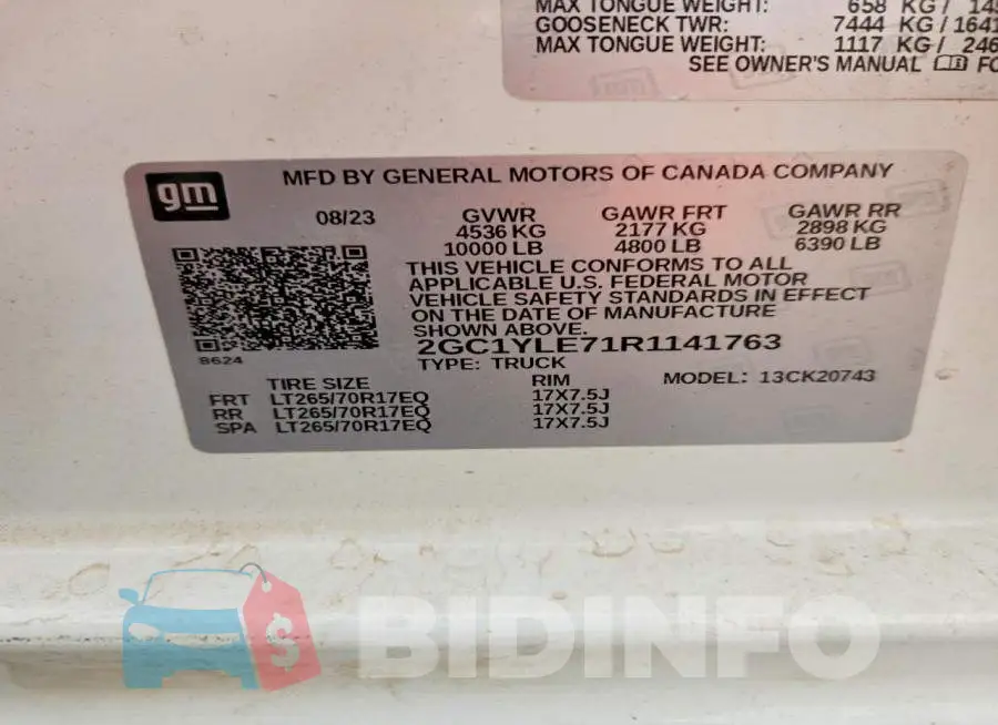 2GC1YLE71R1141763 Photo# 12