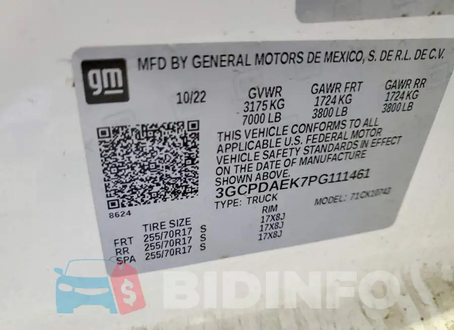 3GCPDAEK7PG111461 Photo# 12