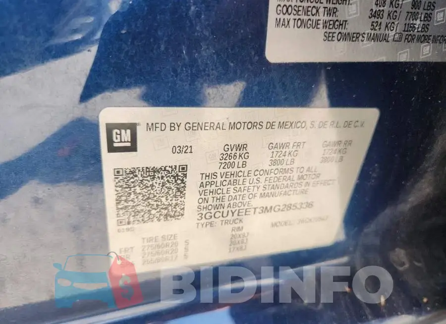 3GCUYEET3MG285336 Photo# 12
