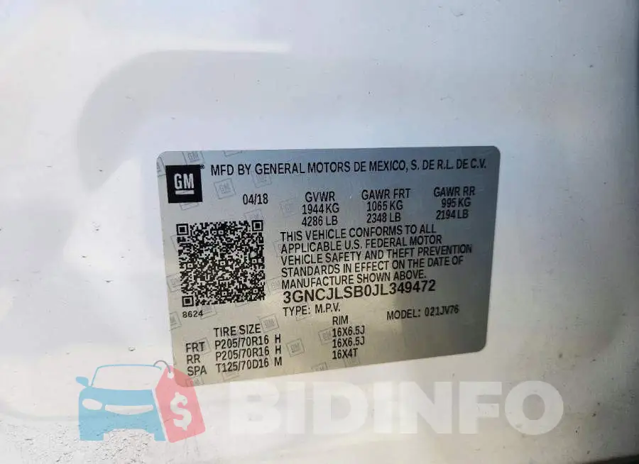 3GNCJLSB0JL349472 Photo# 13