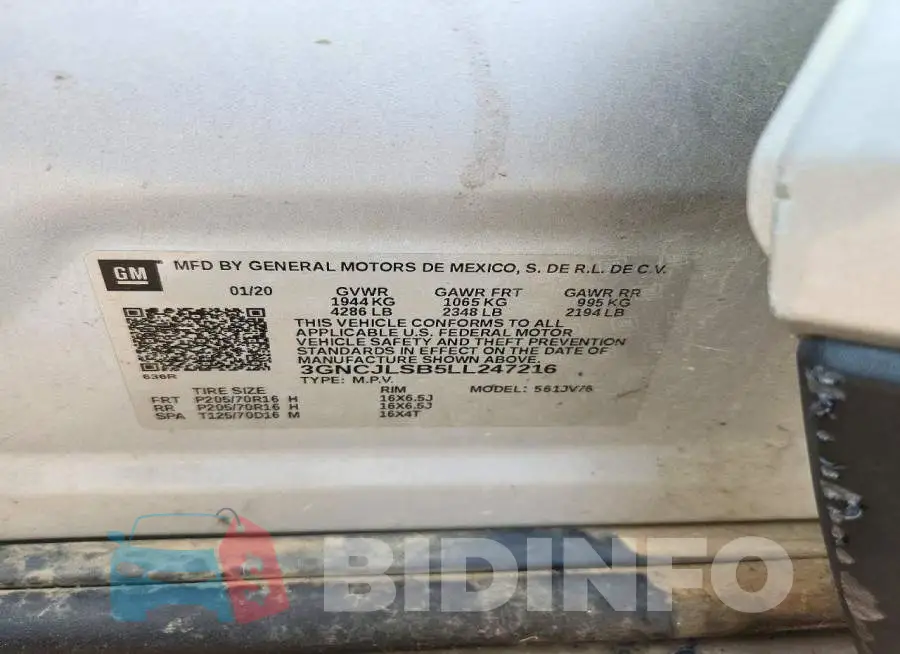 3GNCJLSB5LL247216 Photo# 13