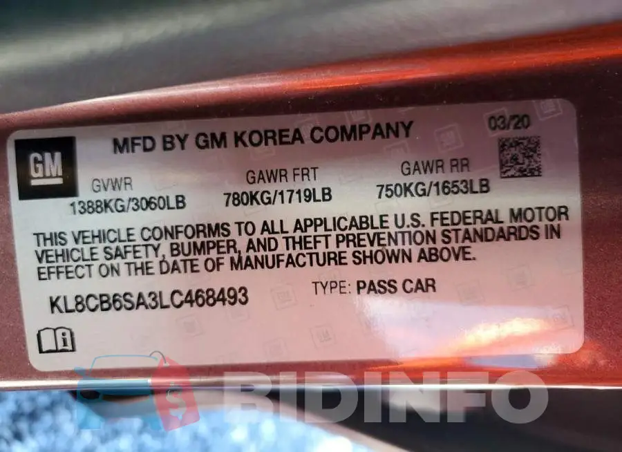 KL8CB6SA3LC468493 Photo# 13